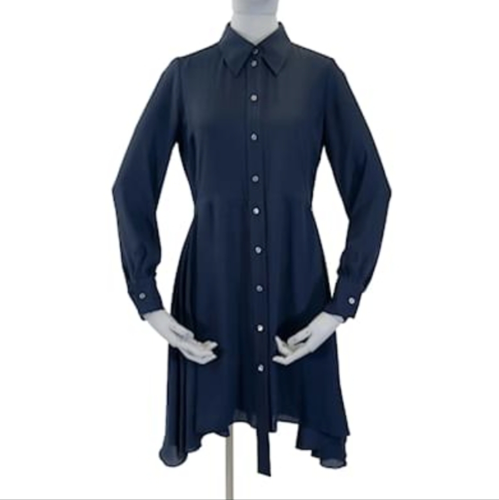 Louis Vuitton Navy Long Sleeve Dress